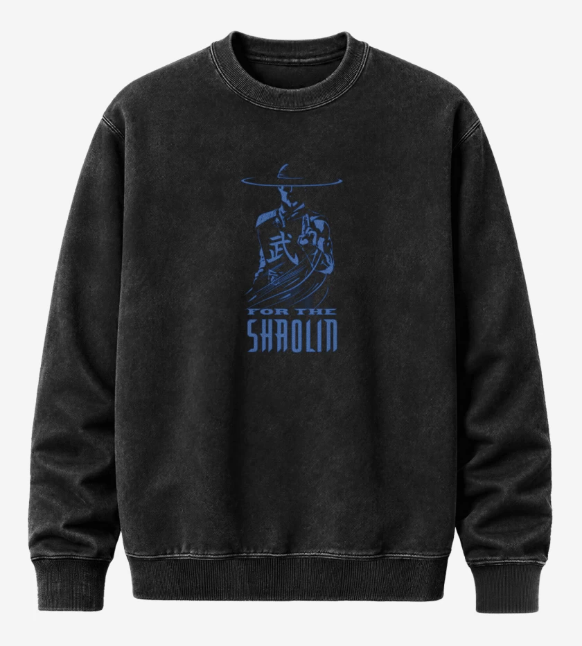 Poleron Polo Acid Wash Negro de Kung lao