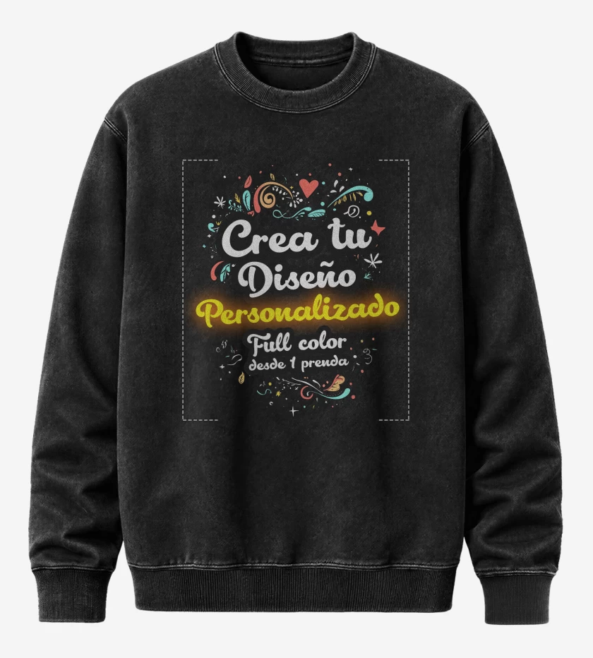 Poleron Polo Acid Wash Diseño Personalizado