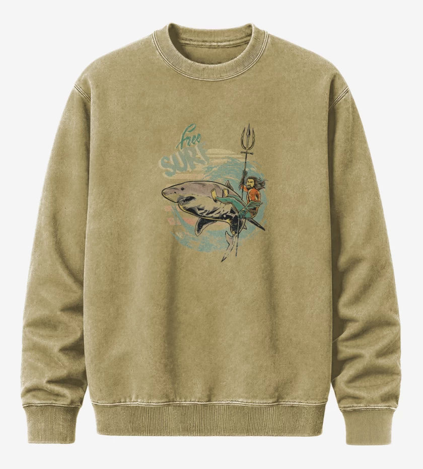 Poleron Polo Acid Wash Beige de FREE SURF 