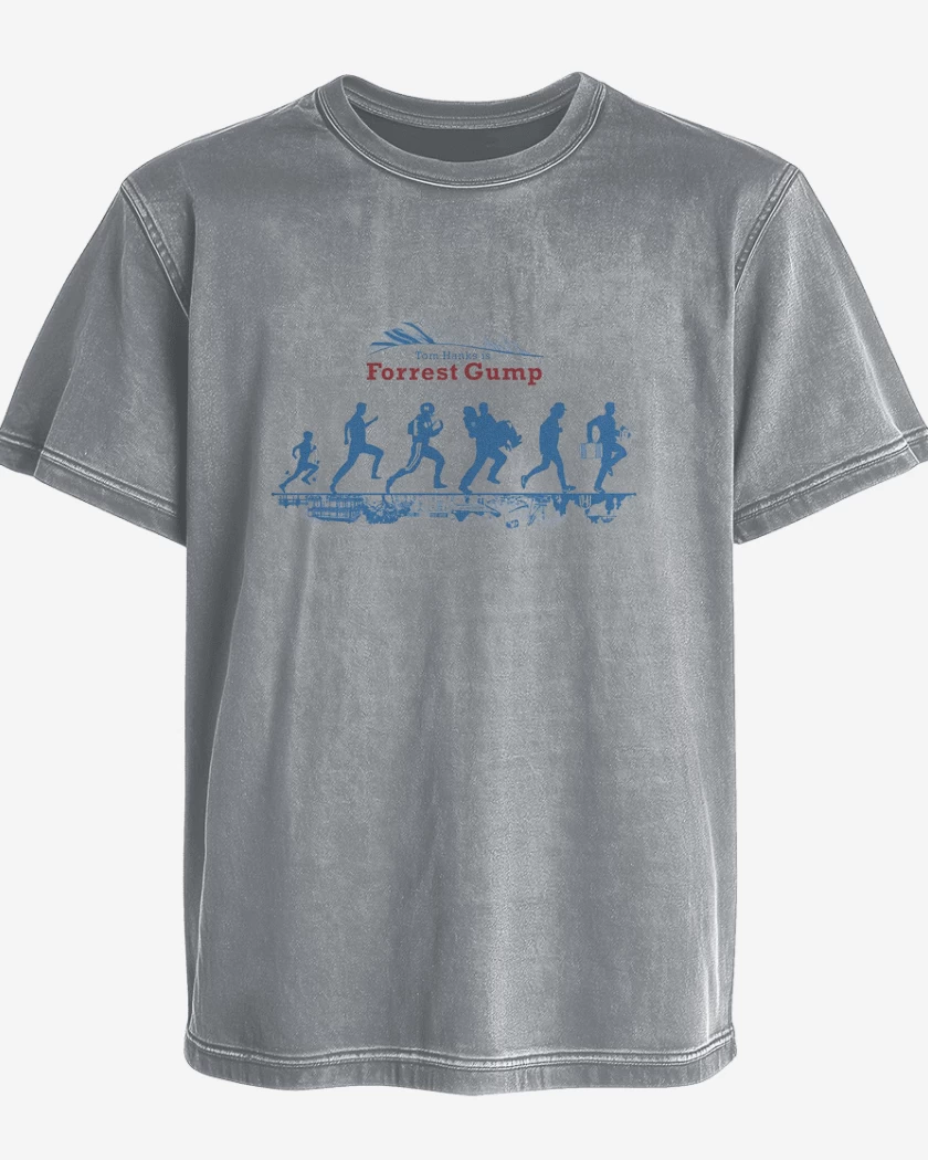 Polera desgastada Gris Melange de Forrest time line 