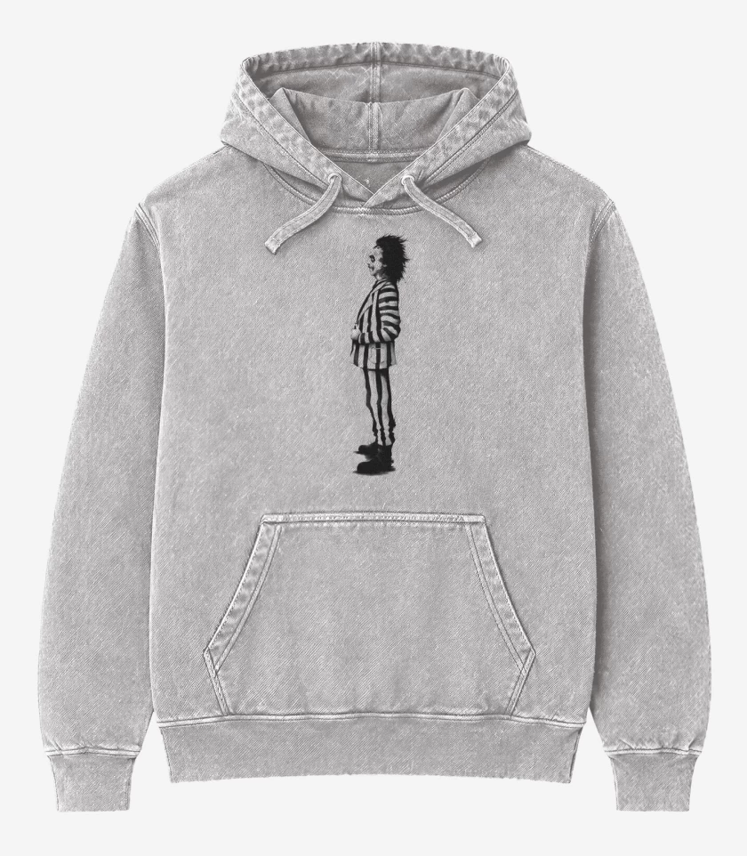 Poleron Canguro Acid Wash Gris Melange de juice 