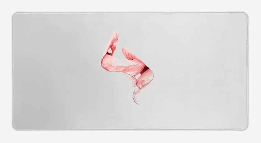 Mouse pad Gamer Blanco de kiss pink 