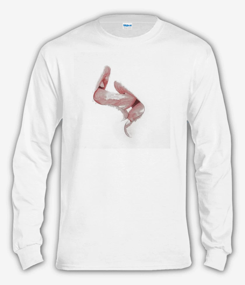 Polera manga larga Blanco de kiss pink 