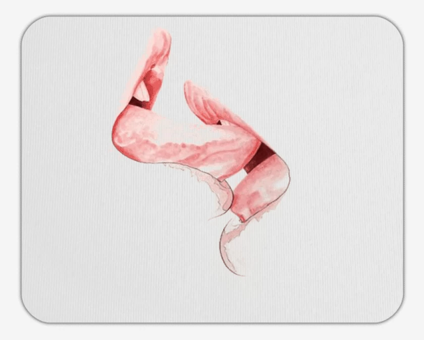 Mousepad kiss pink 