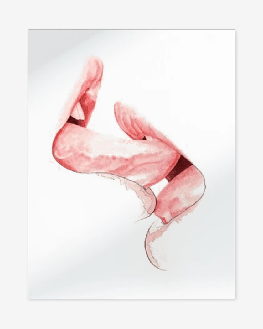 Print metalico Blanco de kiss pink 