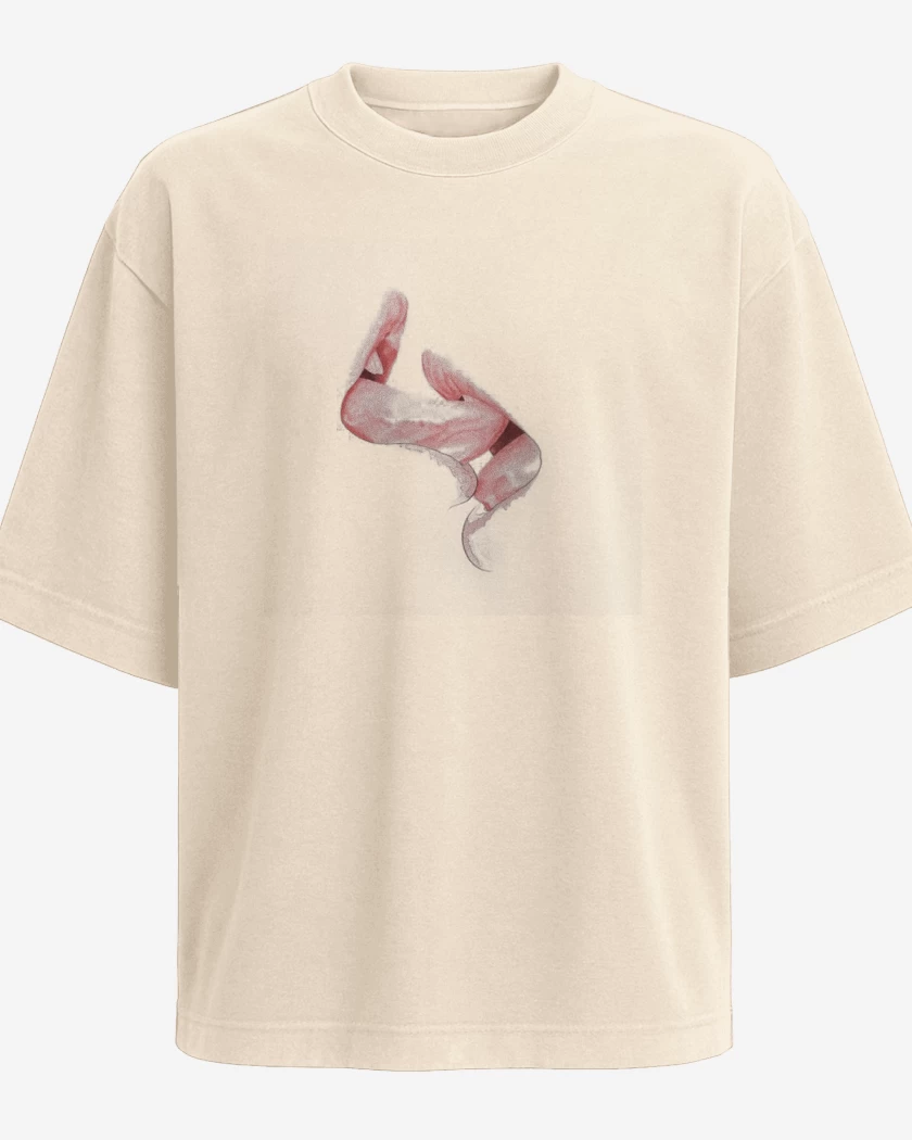Polera Oversize Beige de kiss pink 
