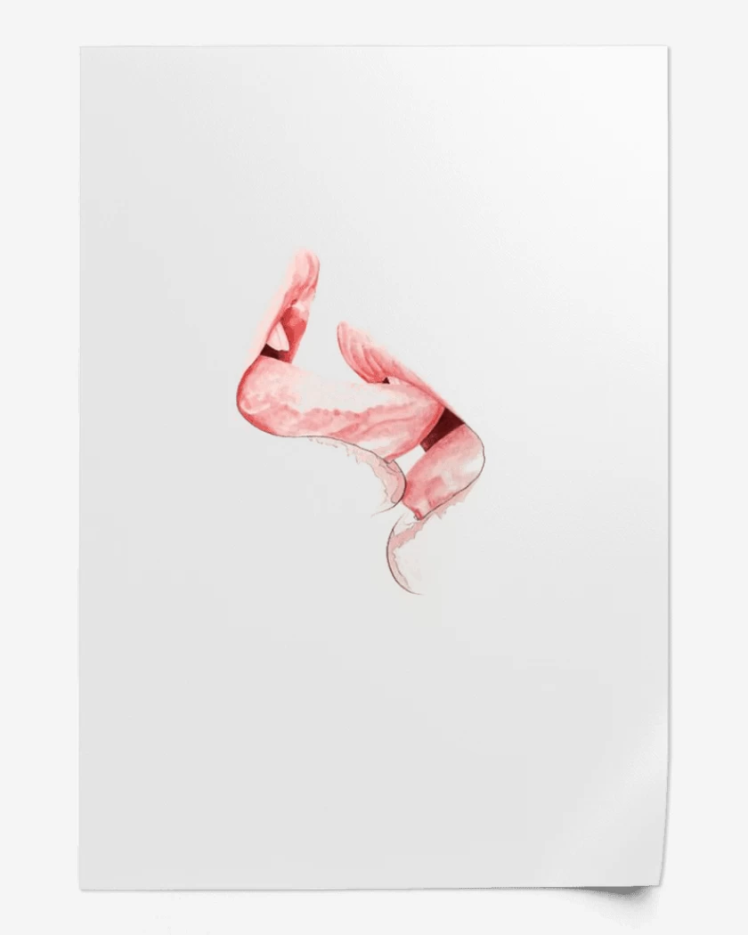 Print kiss pink 