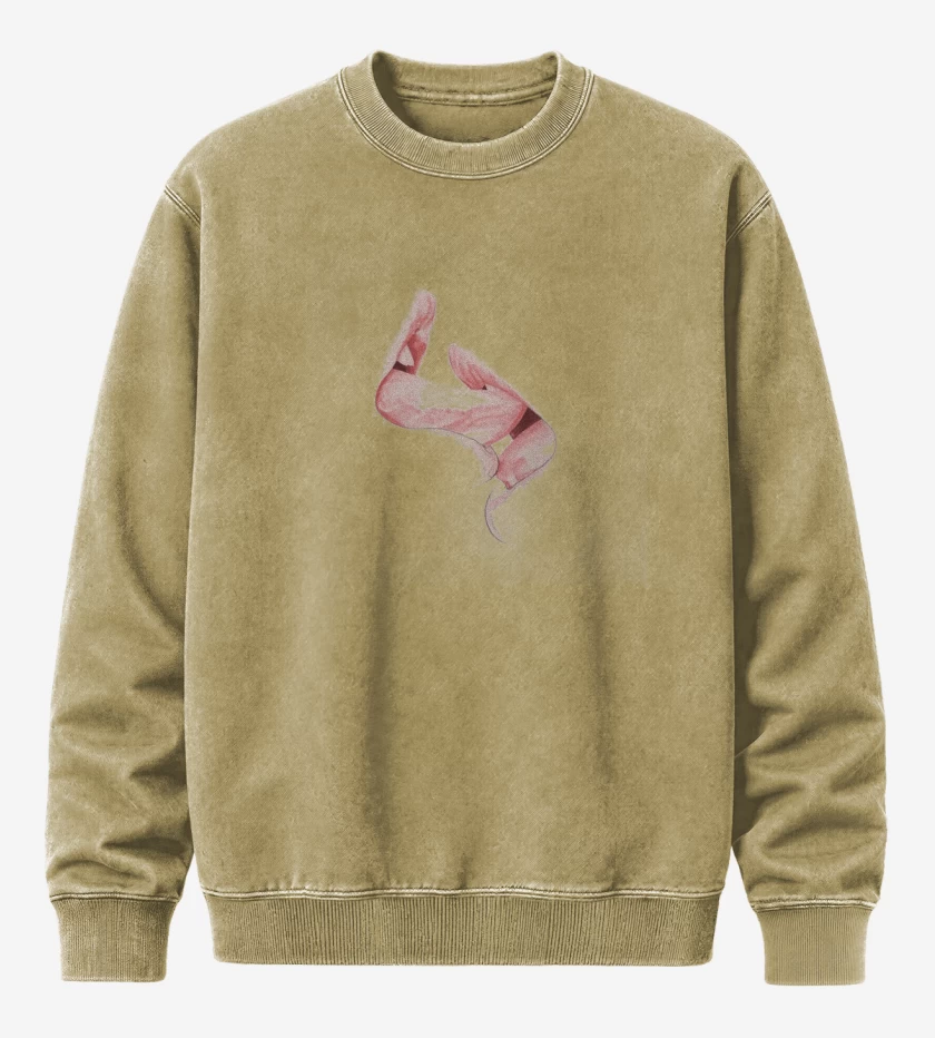 Poleron Polo Acid Wash Beige de kiss pink 