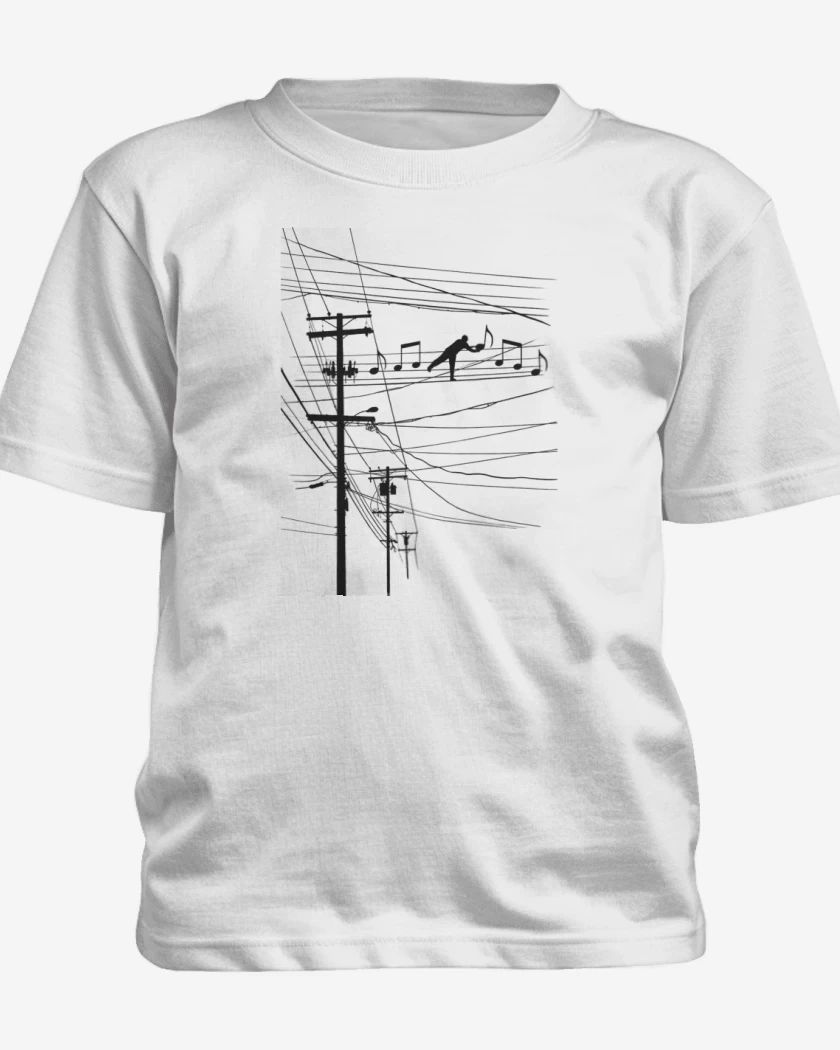 Polera de niño Blanco de Pentacable 