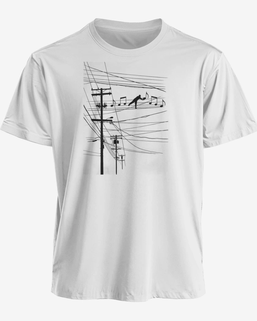 Polera premium Blanco de Pentacable 