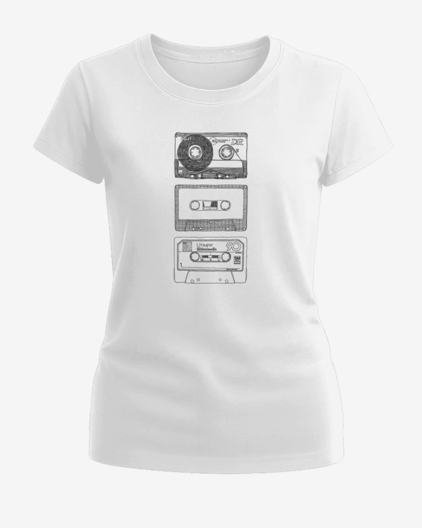 Polera de Mujer Blanco de Cassettes 1 