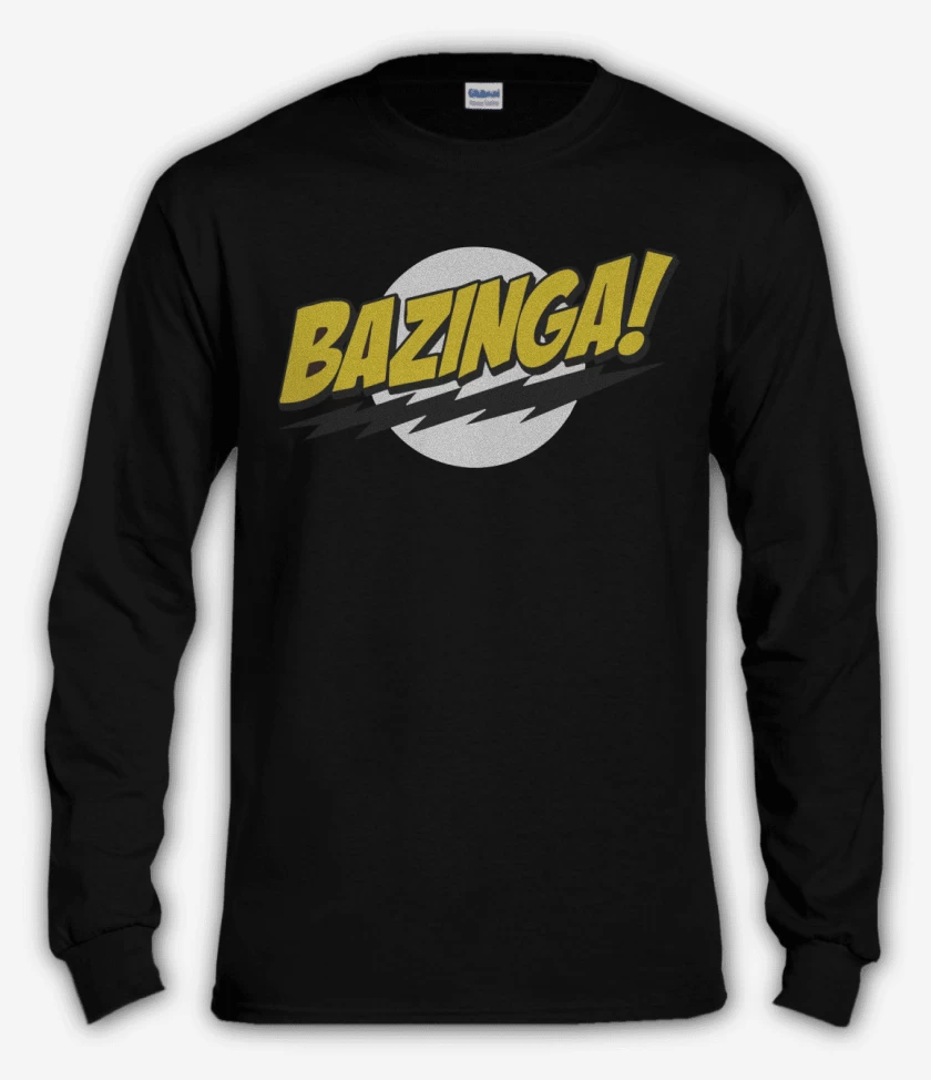 Polera manga larga Negro de Bazinga!