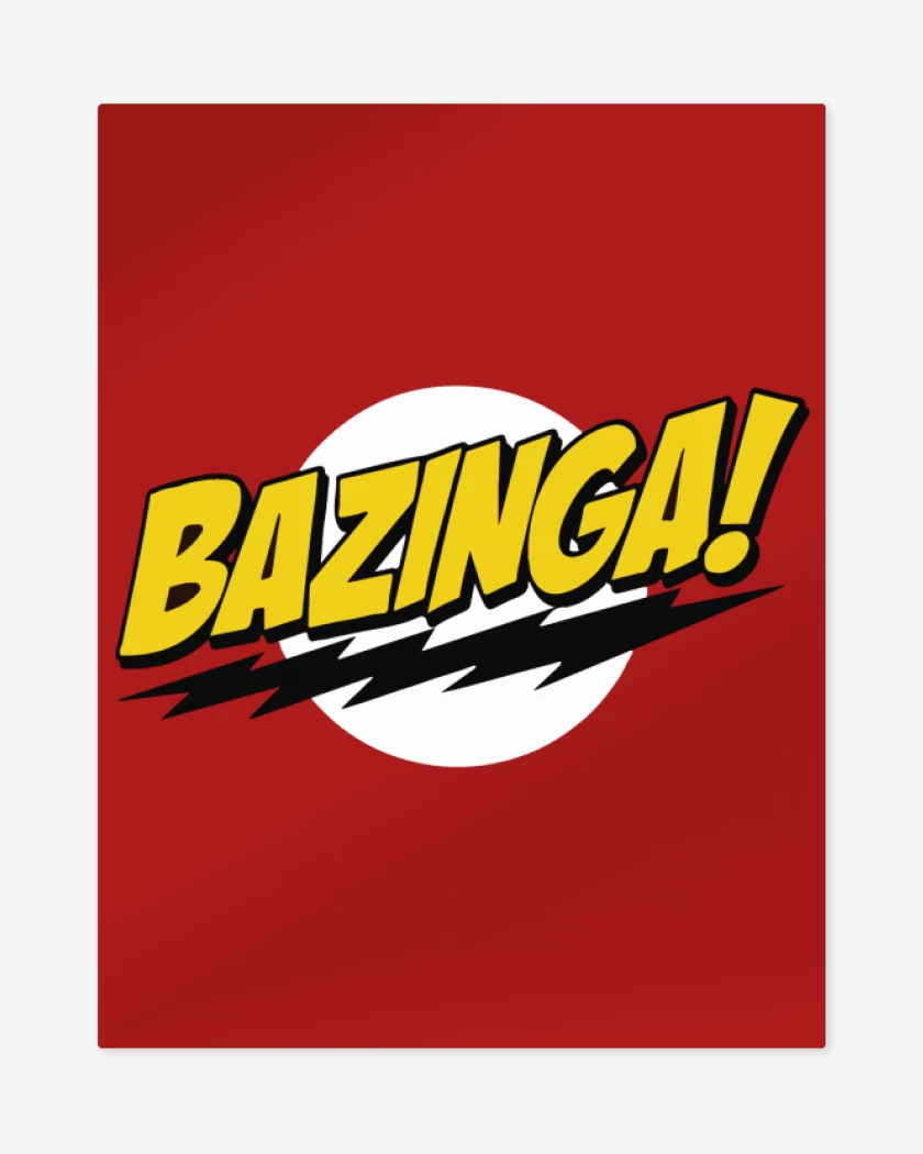 Print metalico Rojo de Bazinga!