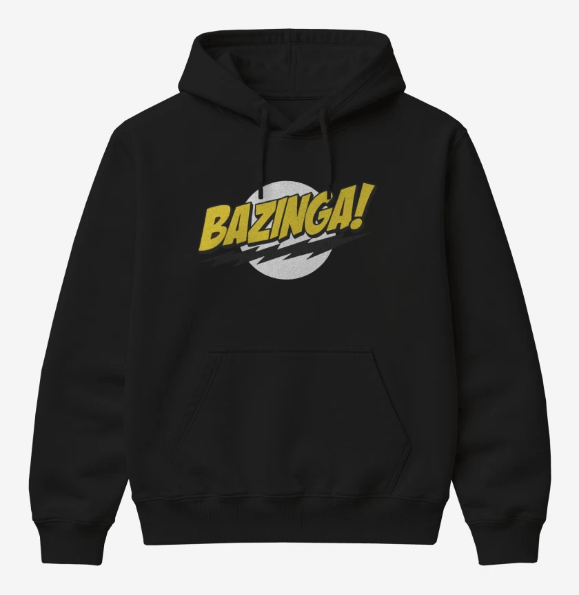 Poleron Canguro básico Negro de Bazinga!