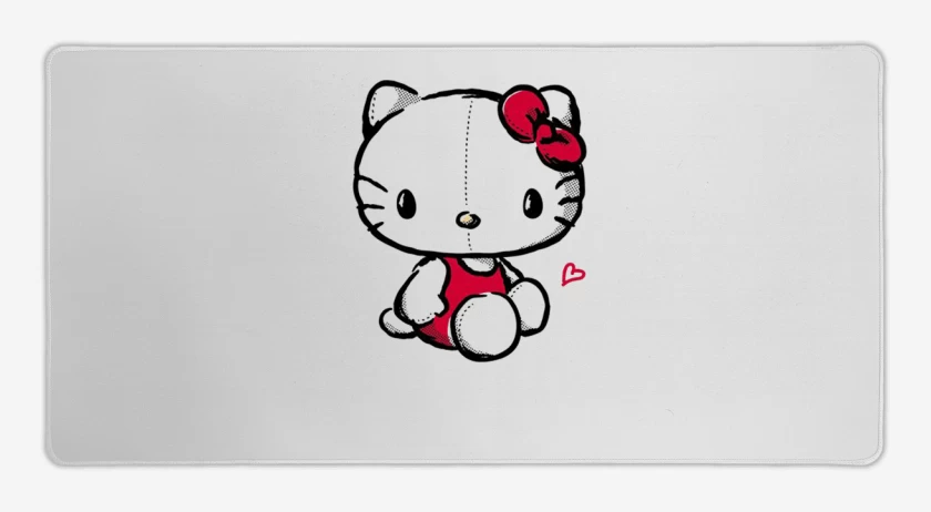 Mouse pad Gamer Blanco de Kitty 