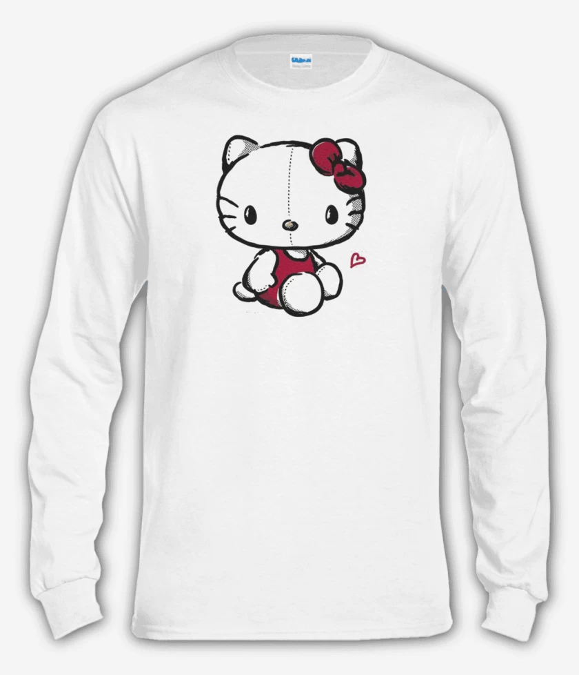 Polera manga larga Blanco de Kitty 