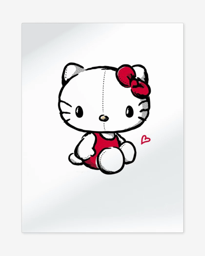Print metalico Blanco de Kitty 