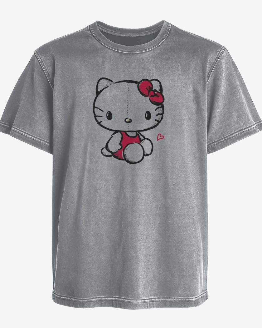 Polera desgastada Kitty 