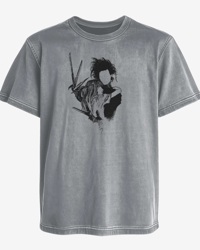 Polera desgastada Gris Melange de Edward y Kim 