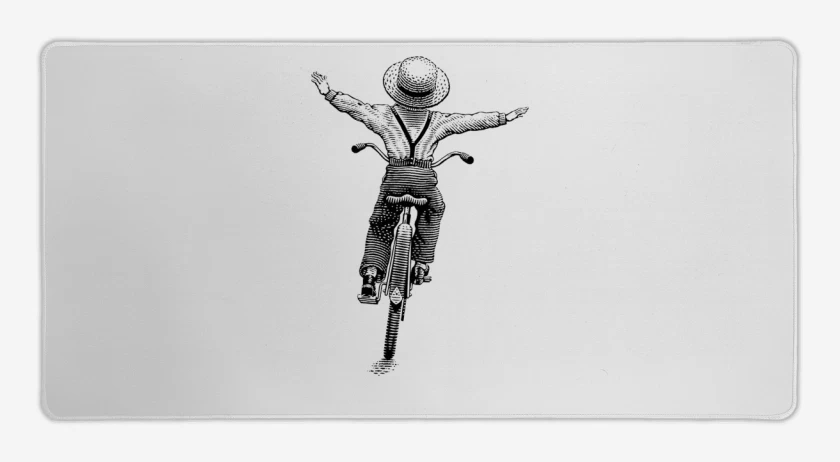 Mouse pad Gamer Blanco de Bike free kid 