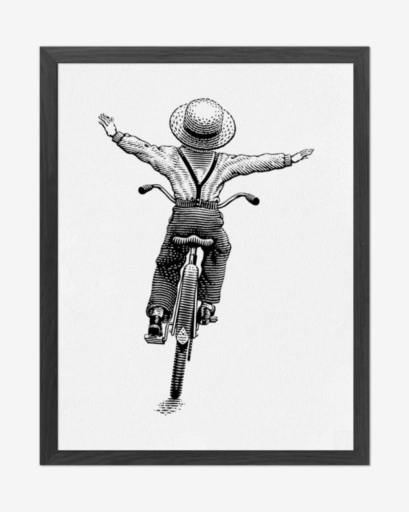 Cuadro decorativo Blanco de Bike free kid 