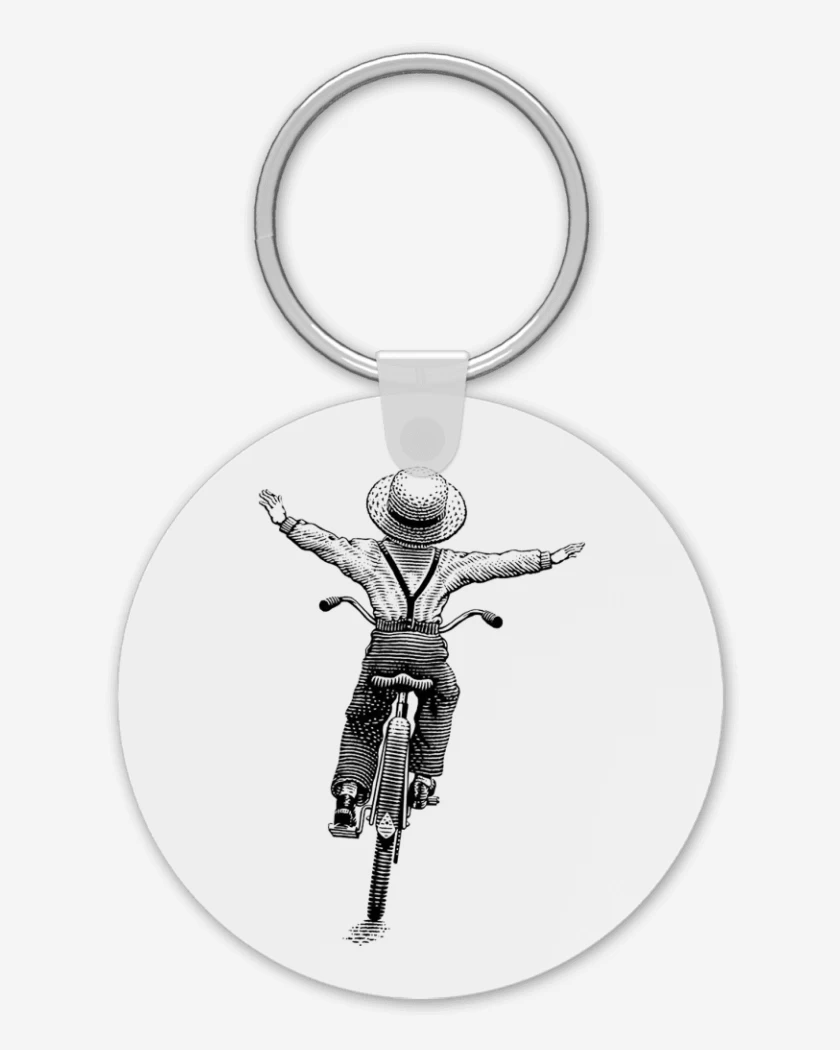 Llavero Blanco de Bike free kid 