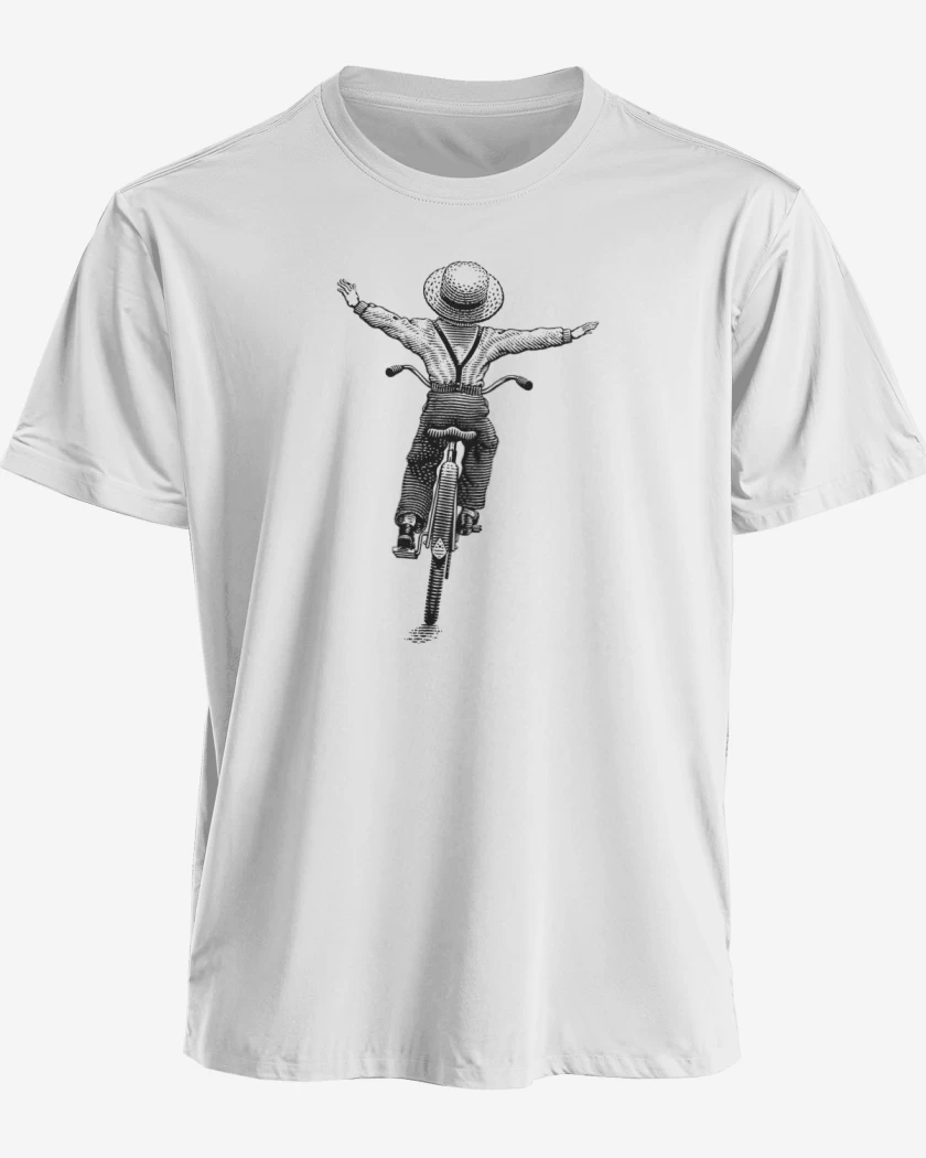 Polera premium Blanco de Bike free kid 