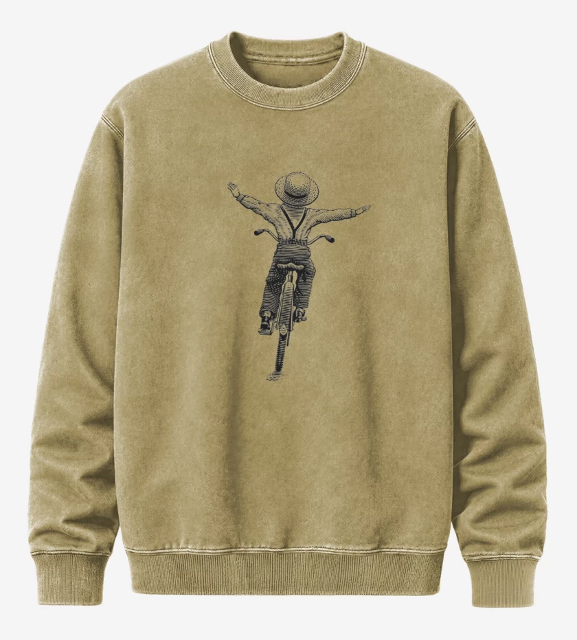 Poleron Polo Acid Wash Beige de Bike free kid 