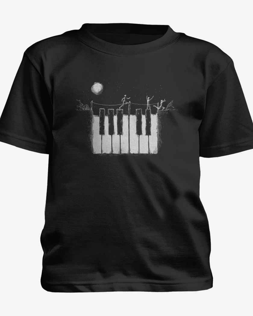 Polera de niño Negro de Piano noche 