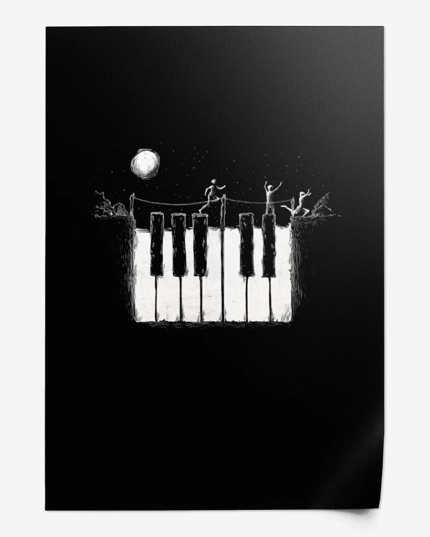 Print Piano noche 
