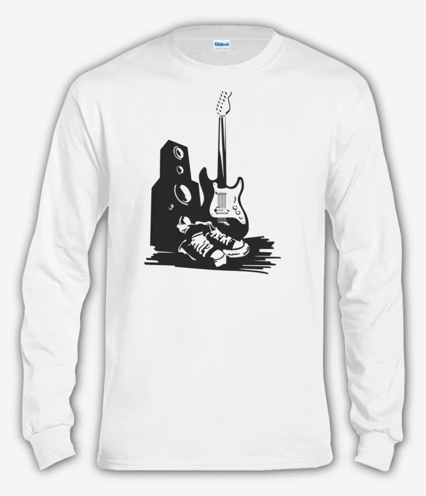 Polera manga larga Blanco de Rock pack