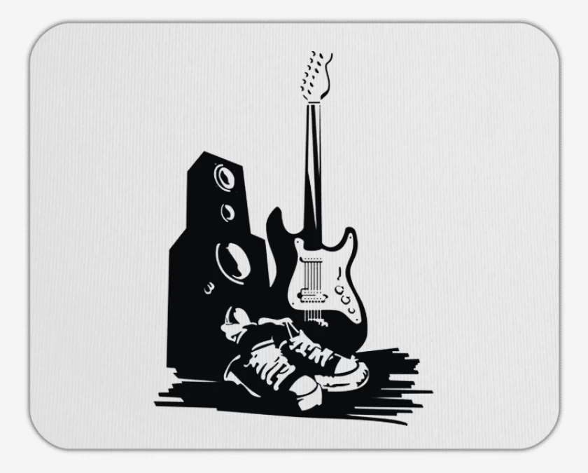 Mousepad Blanco de Rock pack