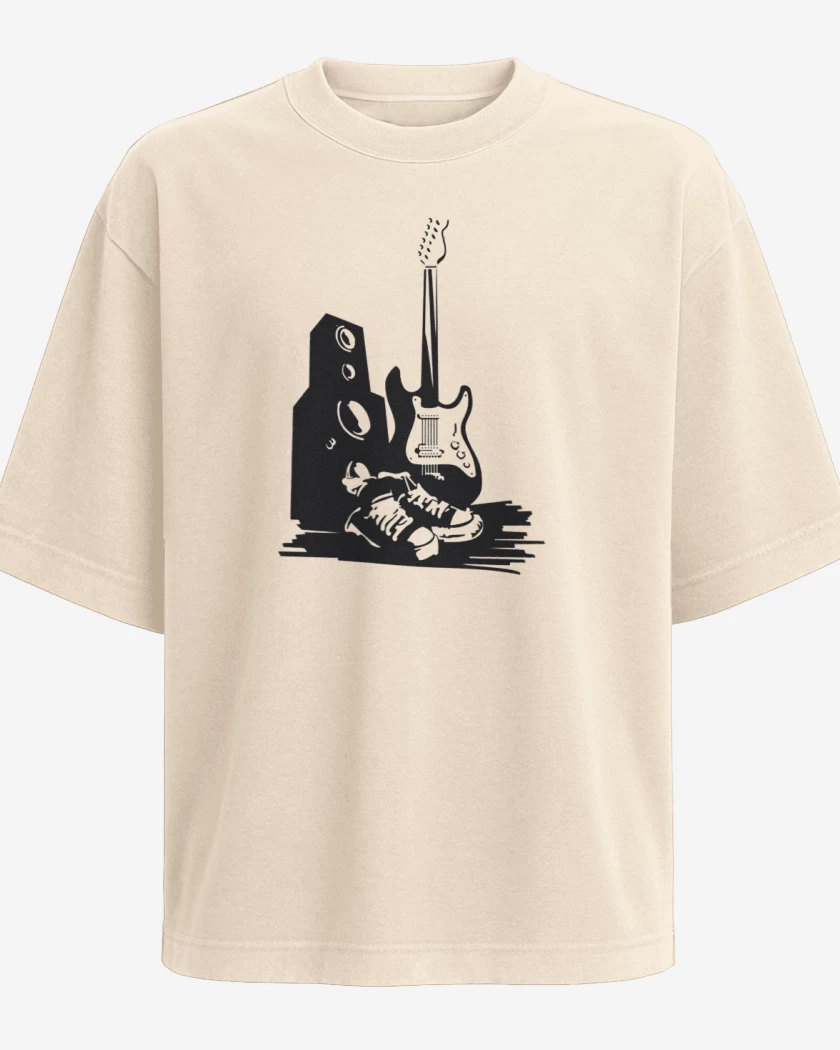 Polera Oversize Beige de Rock pack