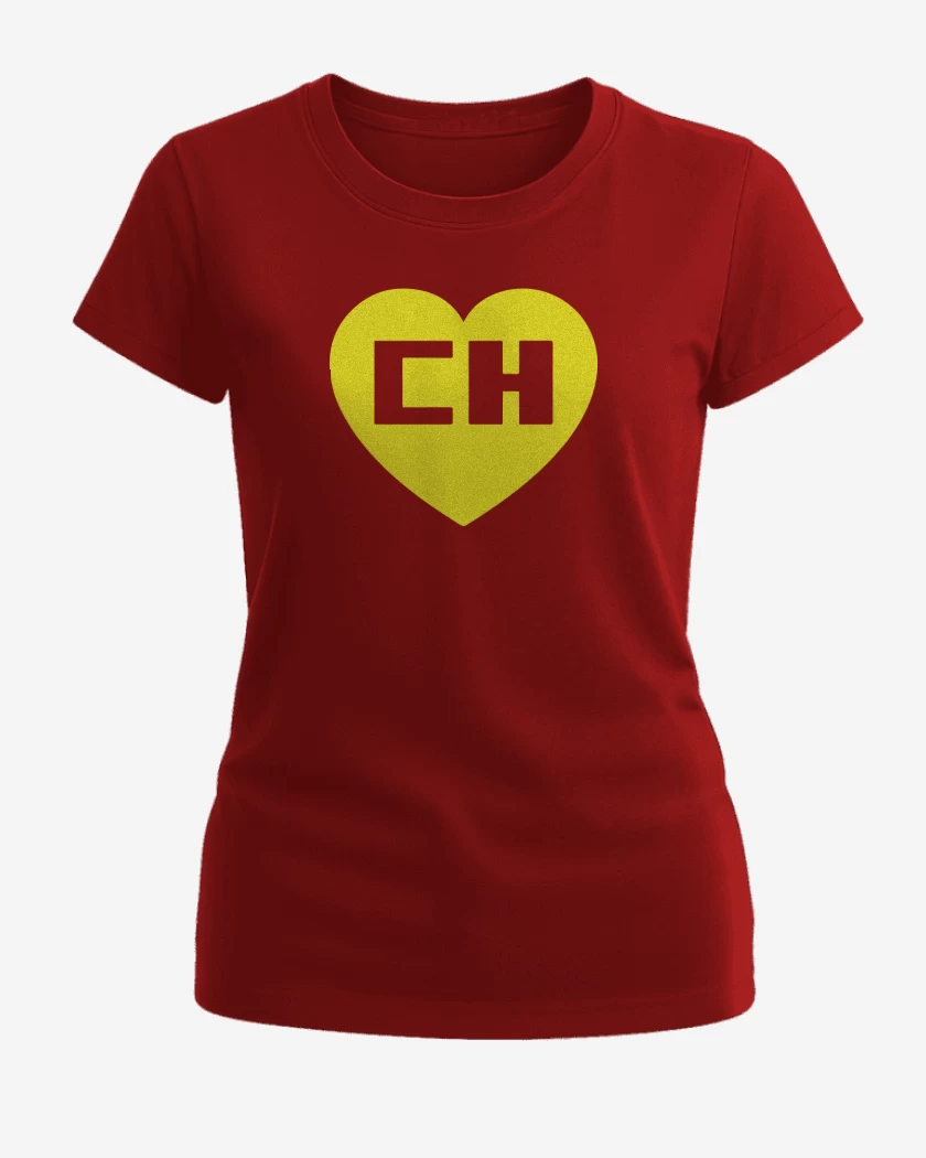 Polera de Mujer Rojo de Chapulin escudo