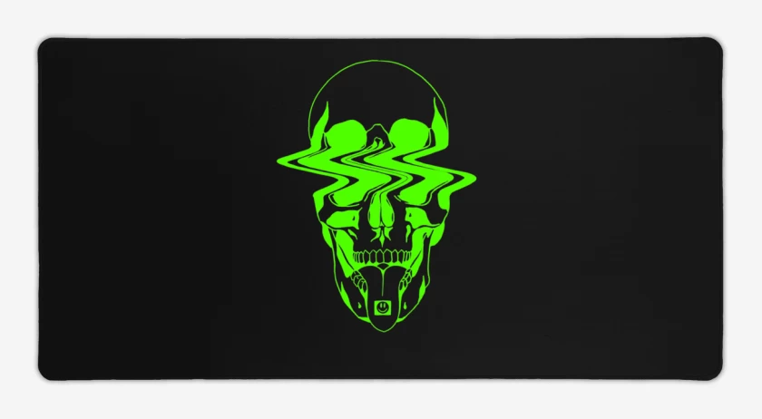 Mouse pad Gamer Negro de Trippy skull