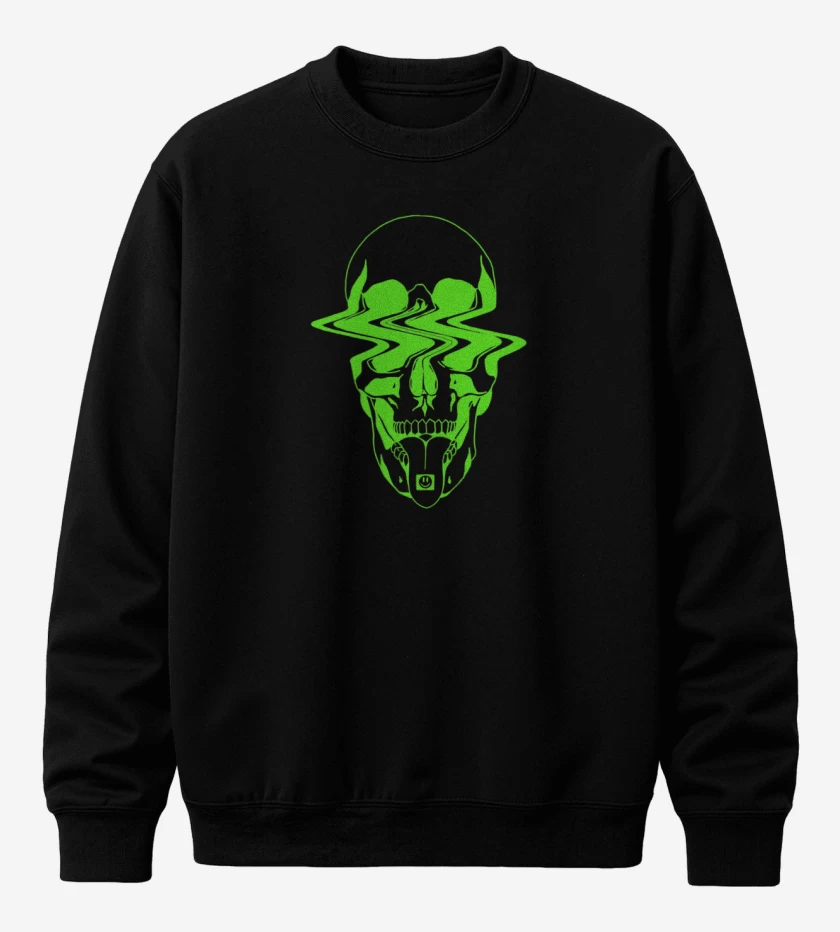 Poleron polo Negro de Trippy skull