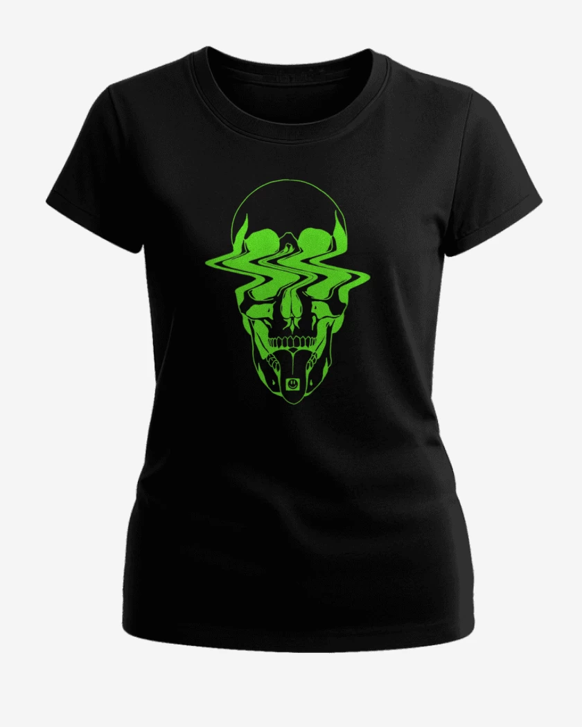 Polera de Mujer Negro de Trippy skull