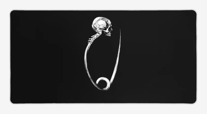Mouse pad Gamer Negro de skull 5