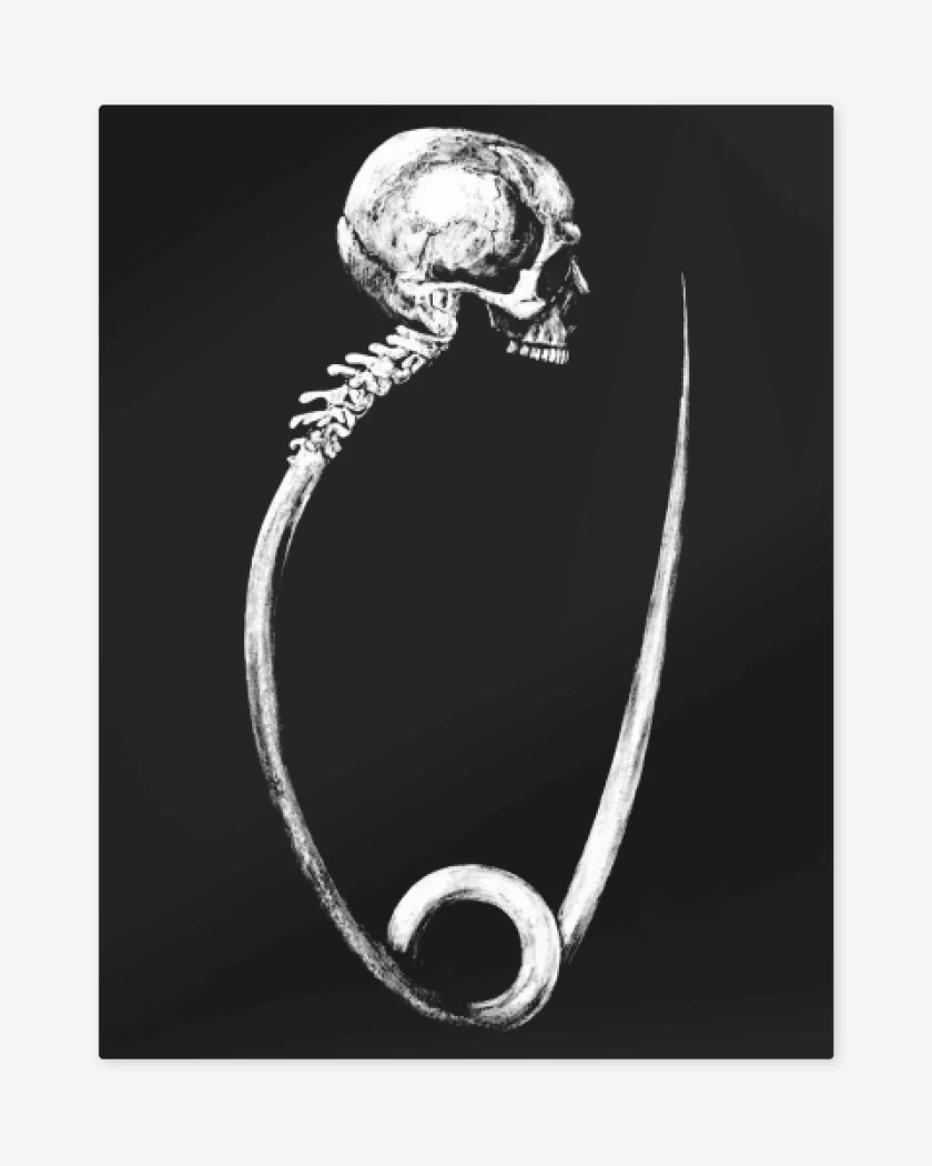 Print metalico Negro de skull 5