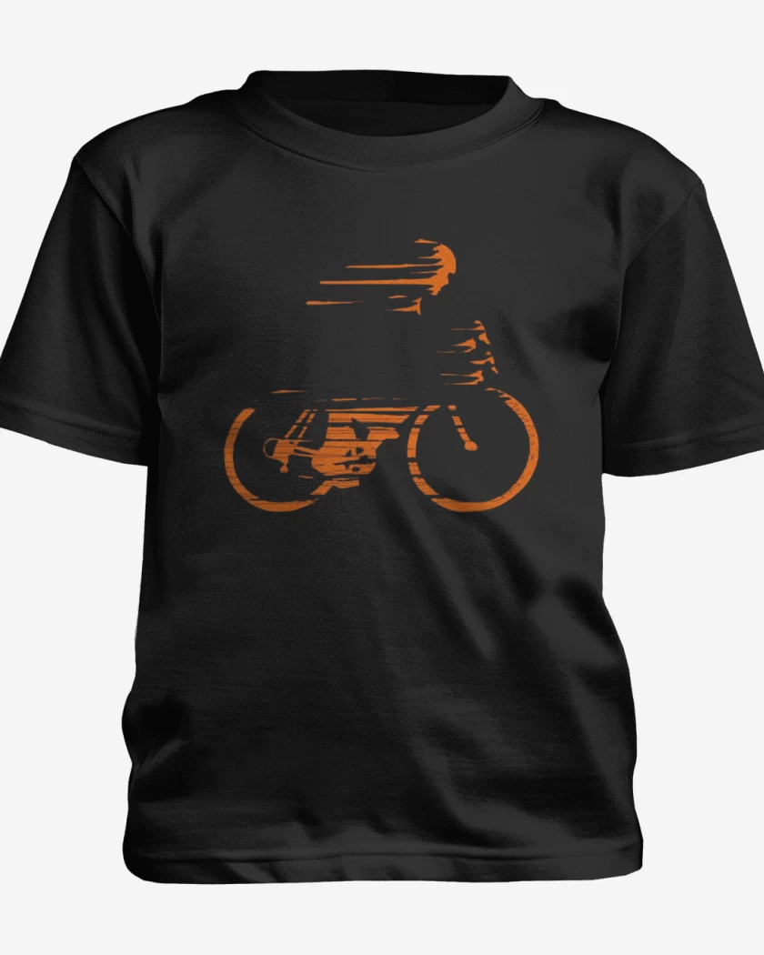 Polera de niño Negro de bici veloz