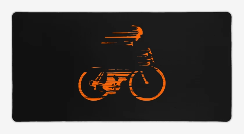 Mouse pad Gamer Negro de bici veloz