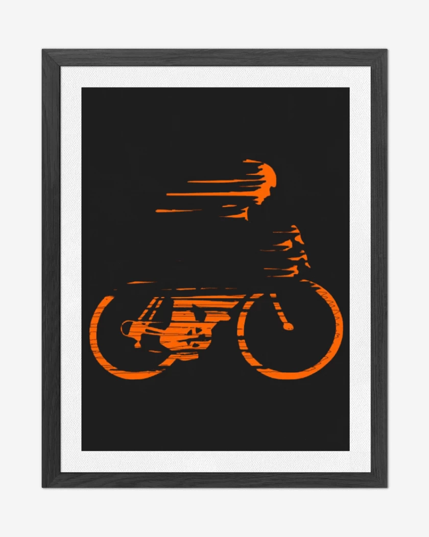Cuadro decorativo Negro de bici veloz