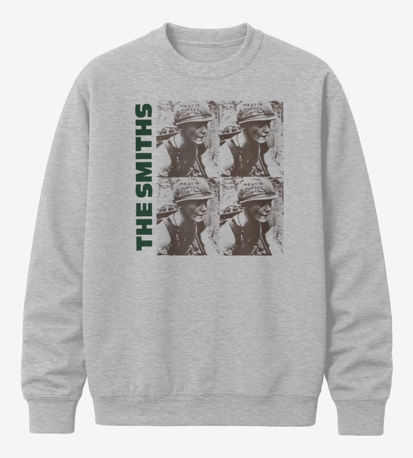 Poleron polo Gris Melange de The smiths meat is murder