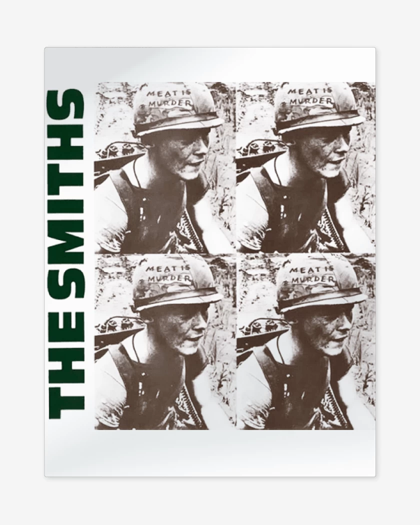 Print metalico Blanco de The smiths meat is murder