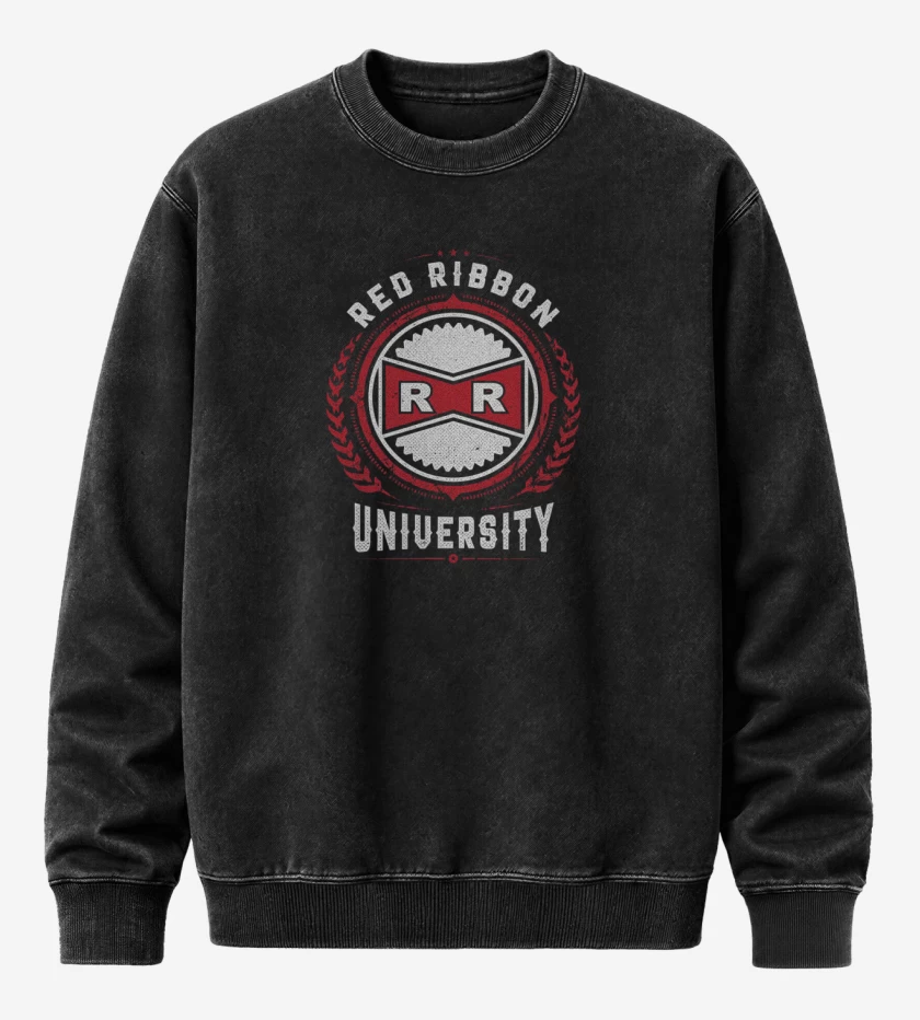 Poleron Polo Acid Wash Negro de Patrulla roja university 