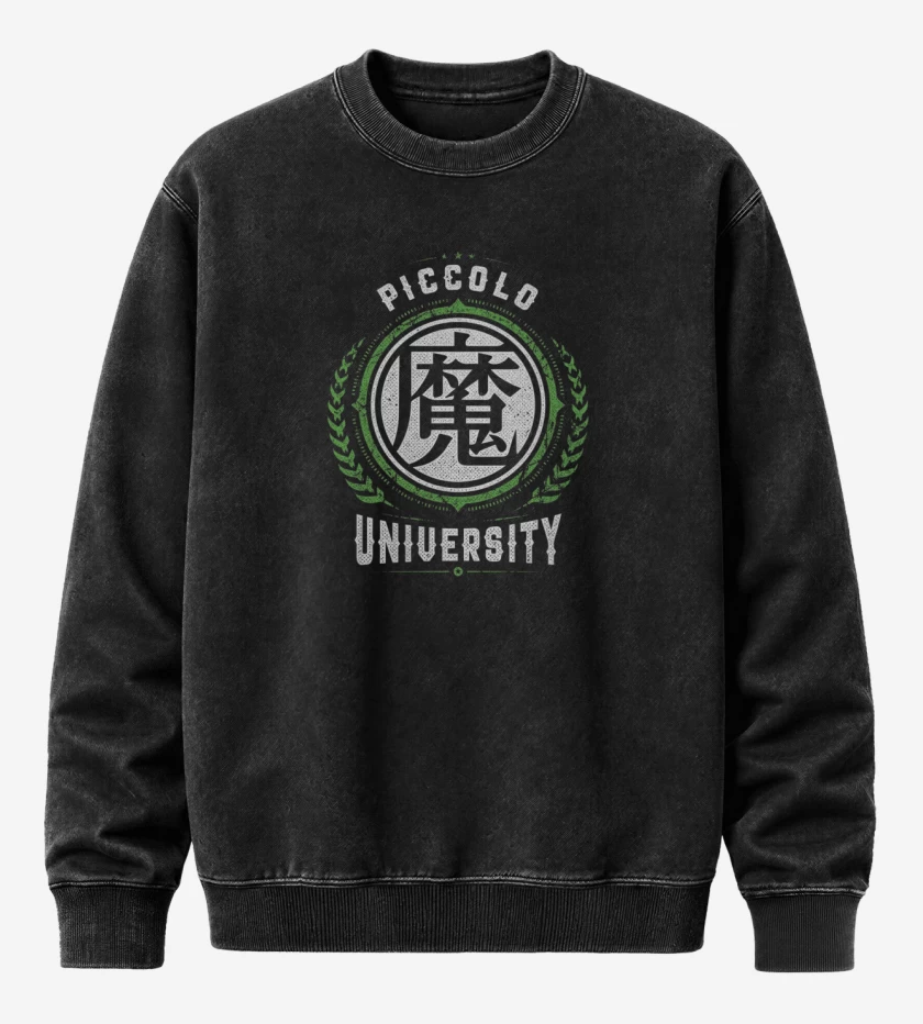 Poleron Polo Acid Wash Negro de Piccolo University