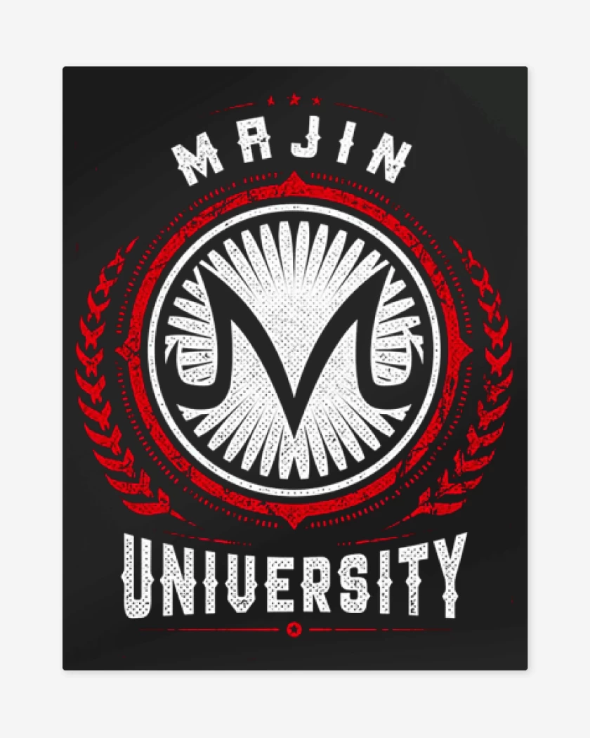 Print metalico Negro de Majin university 
