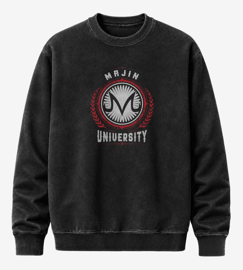 Poleron Polo Acid Wash Negro de Majin university 