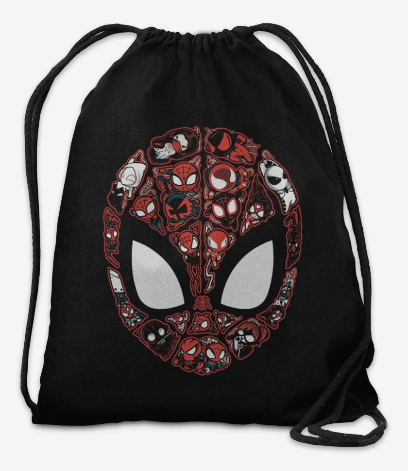 Mochila Negro de spider faces