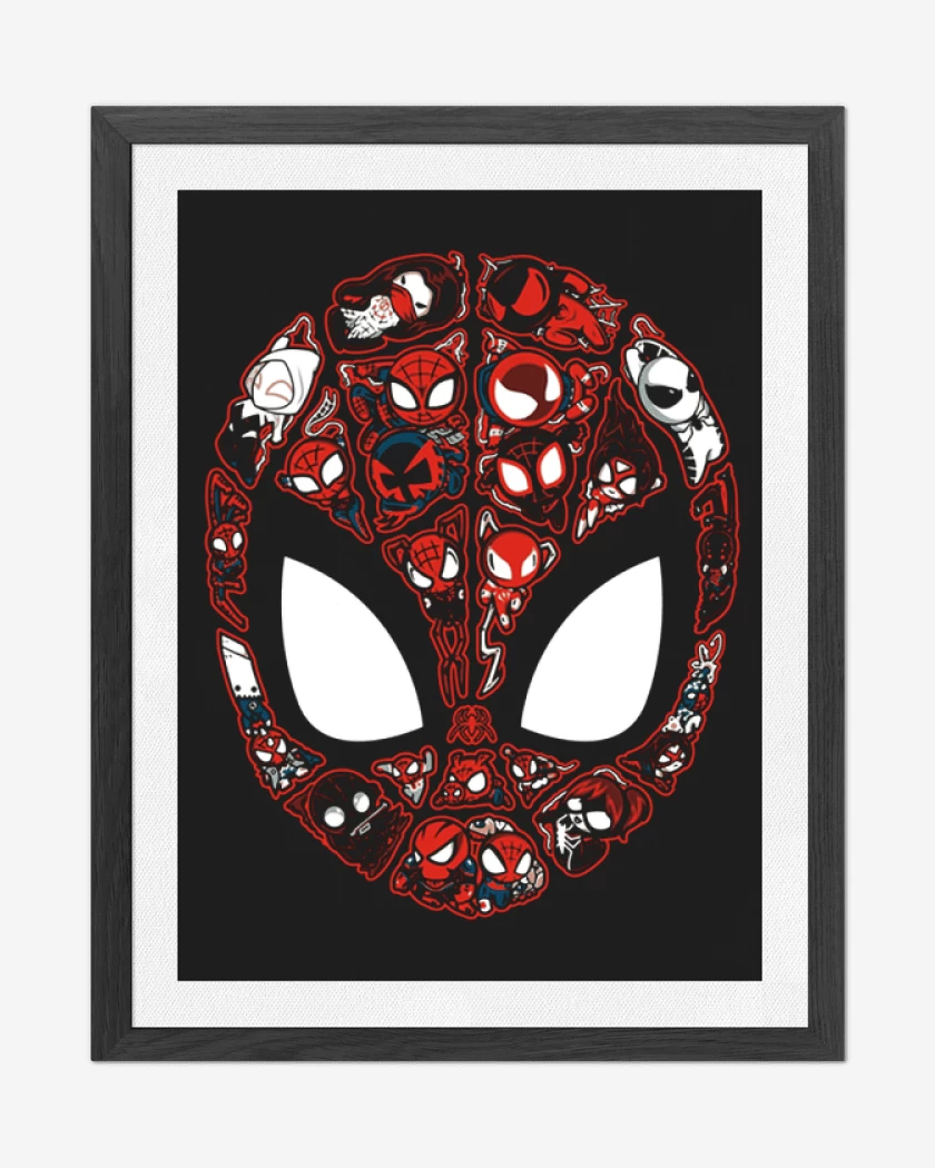 Cuadro decorativo Negro de spider faces